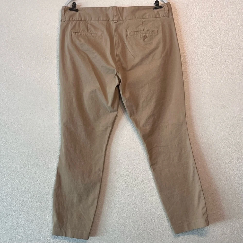 J.Crew Woman’s Andie Classic Khaki Chino Cotton Stretch Casual Pants size 12 NEW